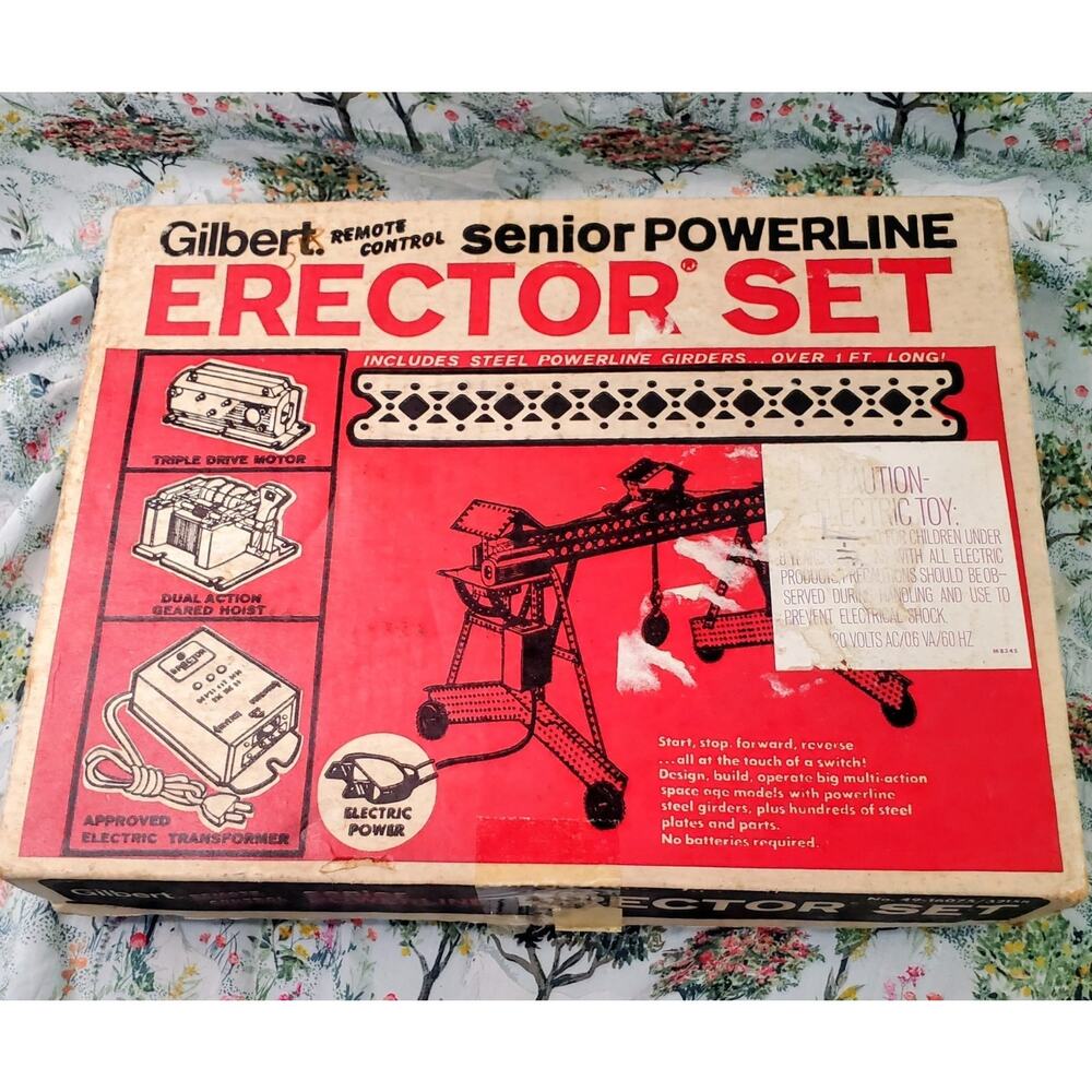 Erector Set Electric Steel Gilbert Senior Powerline 49-16075/32158